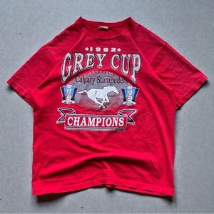 vintage 1992 calgary stampeders grey cup tee